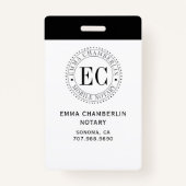 モバイル公証人 バッジ (裏面)