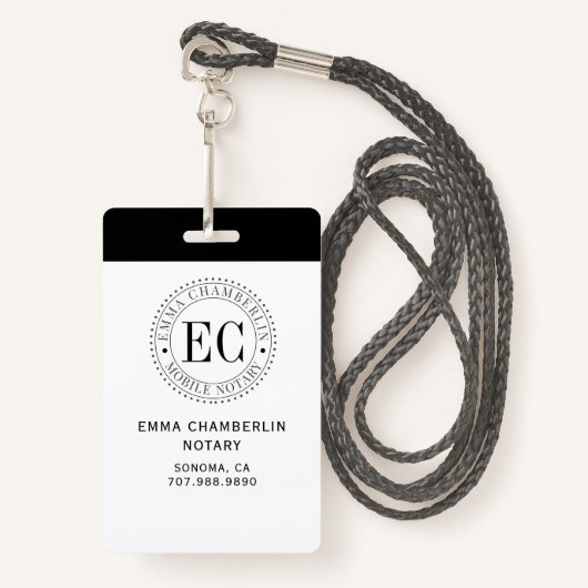 モバイル公証人 バッジ (正面ランヤード)