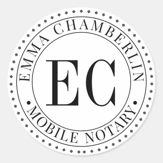 モバイル公証人 ラウンドシール (正面)