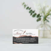 モバイル公証人&ローン署名エージェントブラックアゲートバス 名刺 (スタンド正面)