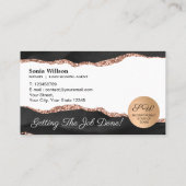 モバイル公証人&ローン署名エージェントブラックアゲートバス 名刺 (裏面)