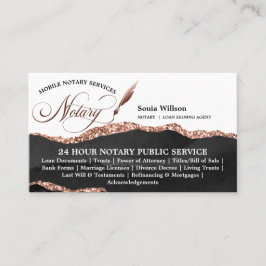 モバイル公証人&ローン署名エージェントブラックアゲートバス 名刺