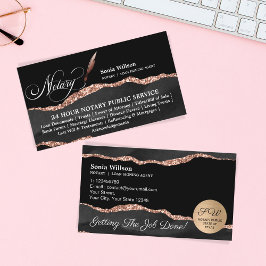 モバイル公証人&ローン署名エージェントブラックアゲートバス 名刺