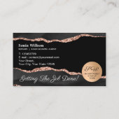 モバイル公証人&ローン署名エージェントブラックアゲートバス 名刺 (裏面)