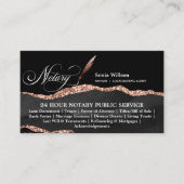 モバイル公証人&ローン署名エージェントブラックアゲートバス 名刺 (正面)