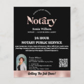 モバイル公証人・ローン署名エージェントQRコード写真 チラシ (正面)