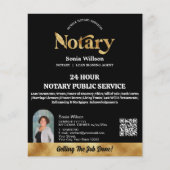 モバイル公証人・ローン署名エージェントQRコード写真 チラシ (正面)