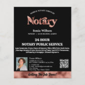 モバイル公証人・ローン署名エージェントQRコード写真 チラシ (正面)