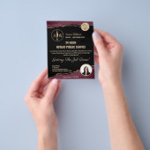 モバイル公証人・ローン署名業者ブルゴーニュ金ゴールド チラシ (手)