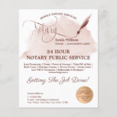 モバイル公証人&ローン署名赤面ピンクアゲットフライ チラシ (正面)