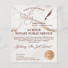 モバイル公証人&ローン署名金ゴールド大理石 チラシ