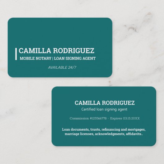 モバイル公証人 名刺 (正面/裏面)