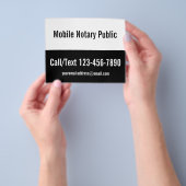 モバイル公証人 黒白テンプレート チラシ (手)