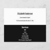 モバイル公証人 黒白テンプレート チラシ (裏面)