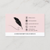 モバイル公証人QRコード署名エージェントフォト 名刺 (裏面)