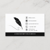 モバイル公証人QRコード署名エージェントフォト 名刺 (裏面)