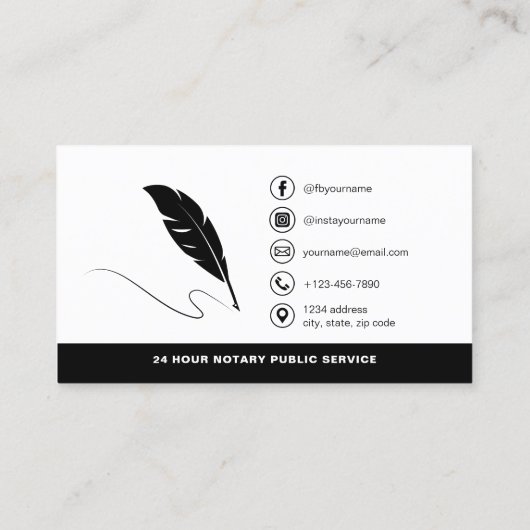 モバイル公証人QRコード署名エージェントフォト 名刺 (裏面)