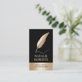 モバイル公証署名代理人モダン金ゴールドクイルペン 名刺 (スタンド正面)