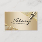 モバイル公証署名代理人モダン金ゴールド収集 名刺 (正面)