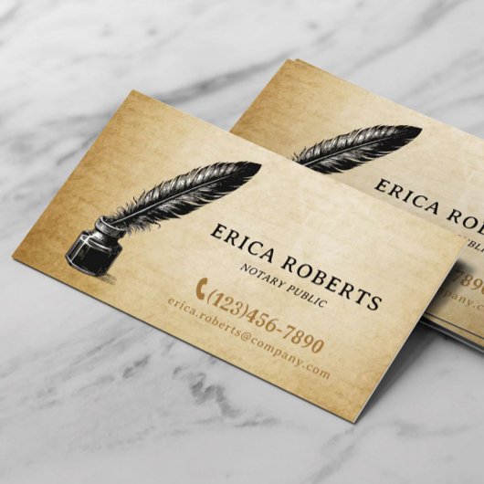 モバイル公証署名代理人ヴィンテージクールペン 名刺