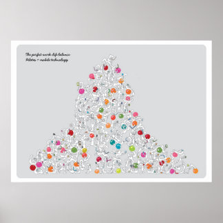 モバイル技術を使用したピラティスのキャンバス ポスター