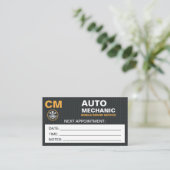 モバイル整備士自動車修理アポイントメントカード 名刺 (スタンド正面)