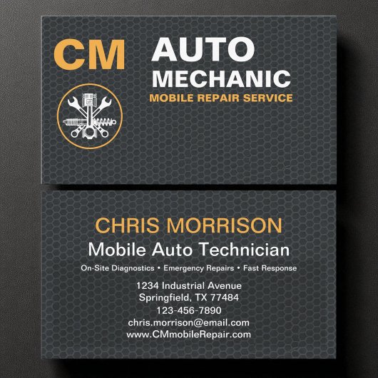 モバイル整備士自動車修理サービス 名刺