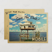 モバイル日付アラバマを保存 案内ポストカード (正面/裏面)