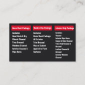 モバイル洗車詳細圧力洗浄 名刺 (裏面)