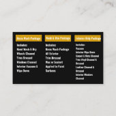 モバイル洗車詳細圧力洗浄 名刺 (裏面)