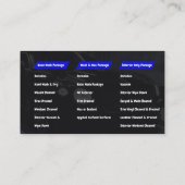 モバイル洗車詳細圧力洗浄 名刺 (裏面)