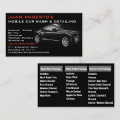 モバイル洗車詳細圧力洗浄 名刺 (正面/裏面)