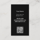 モバイル洗車詳細圧力洗浄qrコード 名刺 (裏面)
