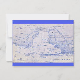 モバイル湾 ヴィンテージマップ ポストカード