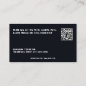 モバイル溶接スキャン可能 名刺 (裏面)