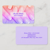 モバイル爪、 ネイル技術 名刺 (正面/裏面)