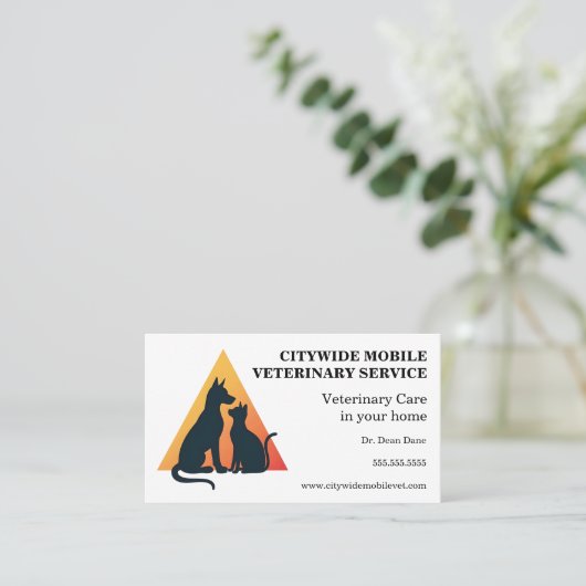 モバイル獣医気に医師 名刺 (スタンド正面)