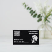 モバイル理容師カスタムプレミアムQR 名刺 (スタンド正面)