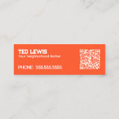 モバイル理容師カスタムQR スキニー名刺 (裏面)