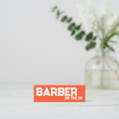 モバイル理容師カスタムQR スキニー名刺 (スタンド正面)