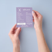 モバイル美容師はさみモダン紫 チラシ (手)