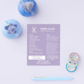 モバイル美容師はさみモダン紫 チラシ (シングル)