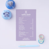 モバイル美容師はさみ価格表パープル チラシ (シングル)