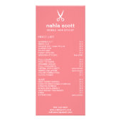 モバイル美容師はさみ珊瑚価格リスト ラックカード (正面)