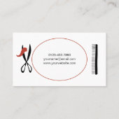 モバイル美容師または美容業者名刺 名刺 (裏面)