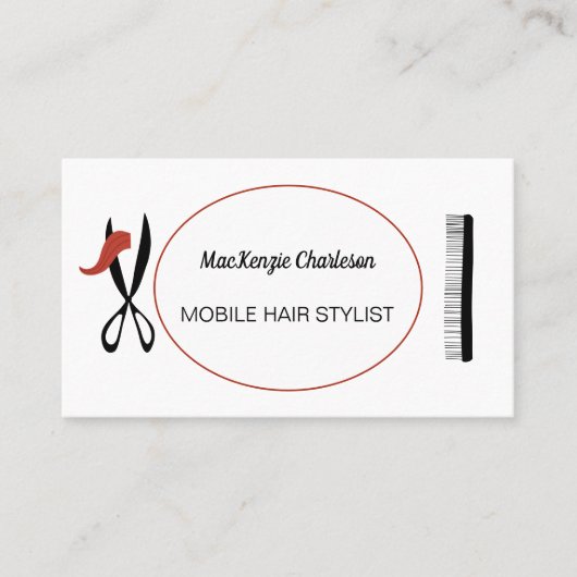 モバイル美容師または美容業者名刺 名刺 (正面)