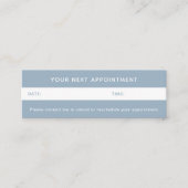 モバイル美容師シザーズブルーアポイントメント スキニー名刺 (正面)