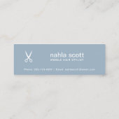 モバイル美容師シザーズブルーアポイントメント スキニー名刺 (裏面)