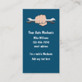 モバイル自動整備士垂直名刺 名刺 (正面)