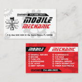 モバイル自動整備士車の修理編集可能 名刺 (正面/裏面)